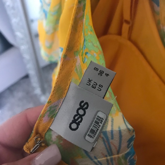 Yellow floral dress midi - Picture 3 of 4